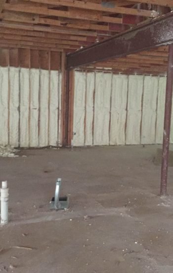 Interior commercial build-out with metal framing, drywall, and acoustic ceilings installed in Dallas office space